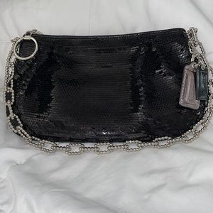 COACH Black sequence mini purse